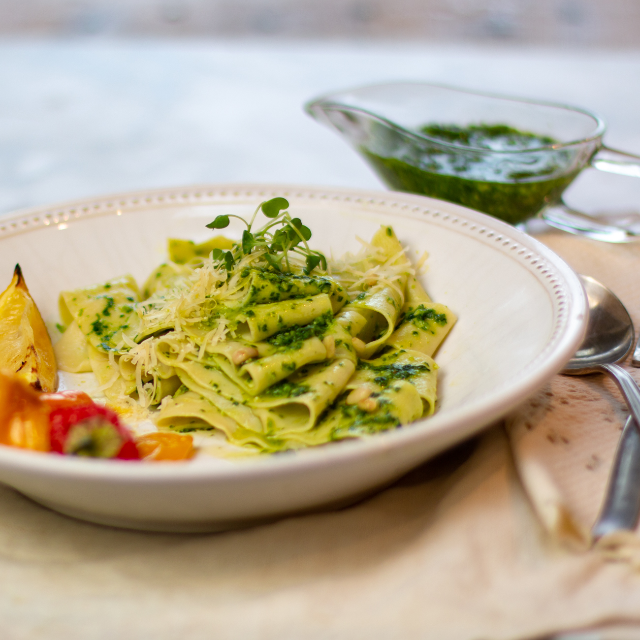 Karen's Winter Pesto ~ Arugula + Parsley