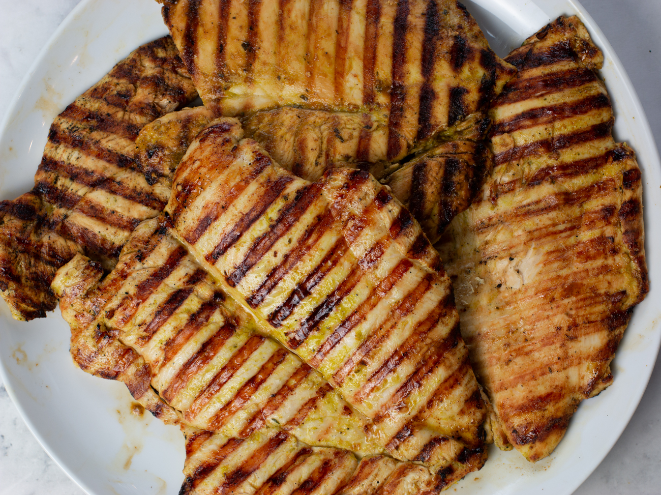 Grill the chicken breasts - I have used a cast iron grill pan 