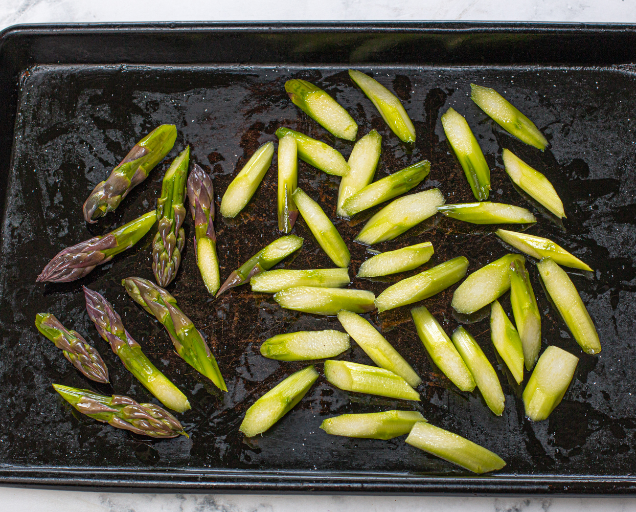 Roasted Fat Asparagus for the salad 