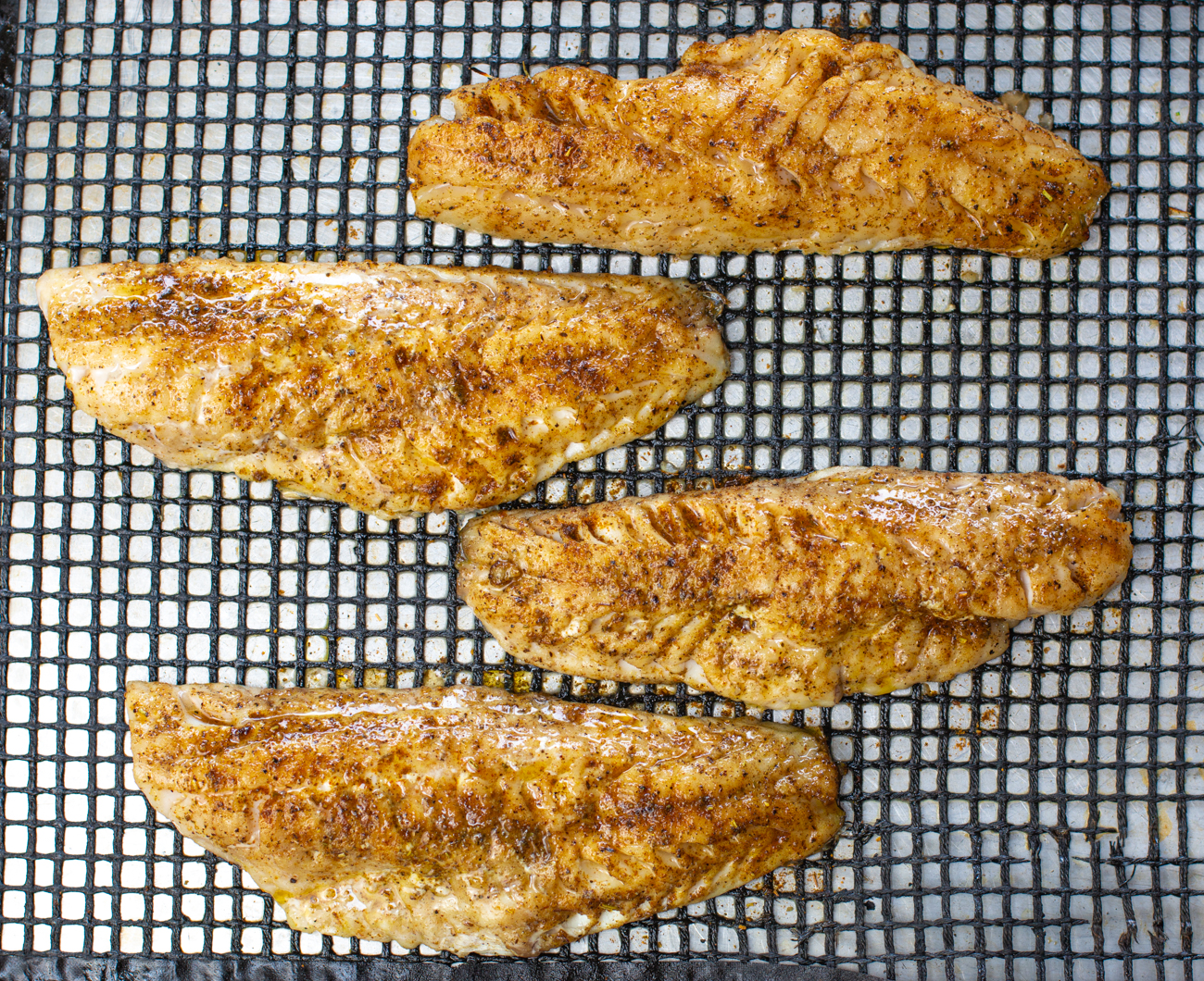 Off the grill - Seasoned Black Bass Fillets 