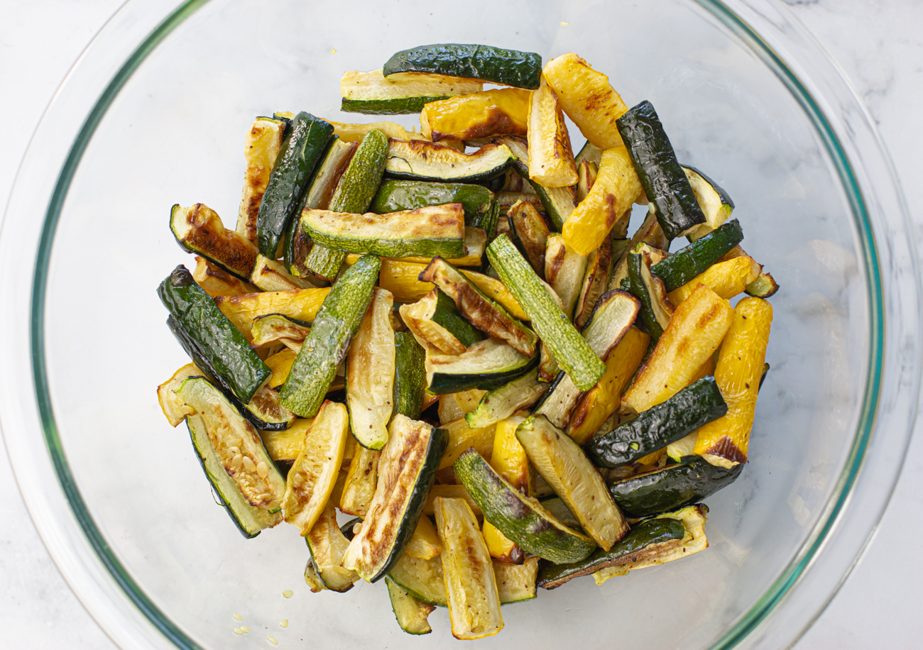 Perfectly roasted zucchini with crispy edges and tender interiors