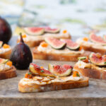 Fall Crostini with Whipped Roasted Butternut Squash Goat Cheese and Fresh Figs
