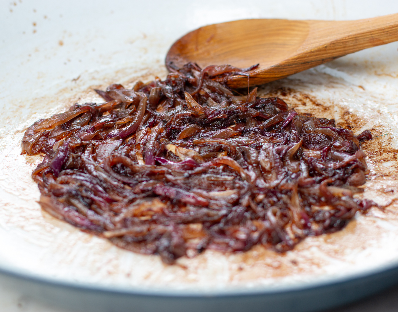 Sauté Red Onions for the brie topping 