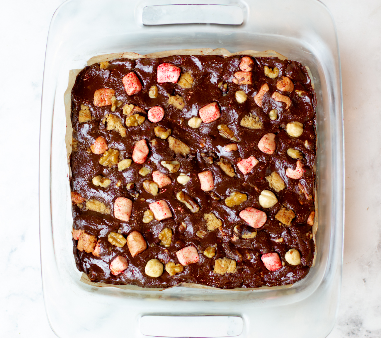 Spoon Rocky Road mixture into a square pan
