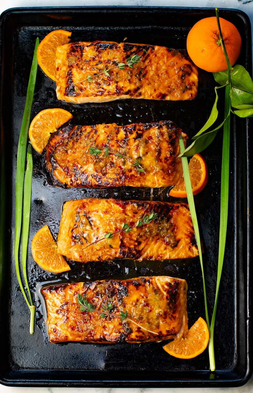 Orange-Chipotle Glazed Salmon 