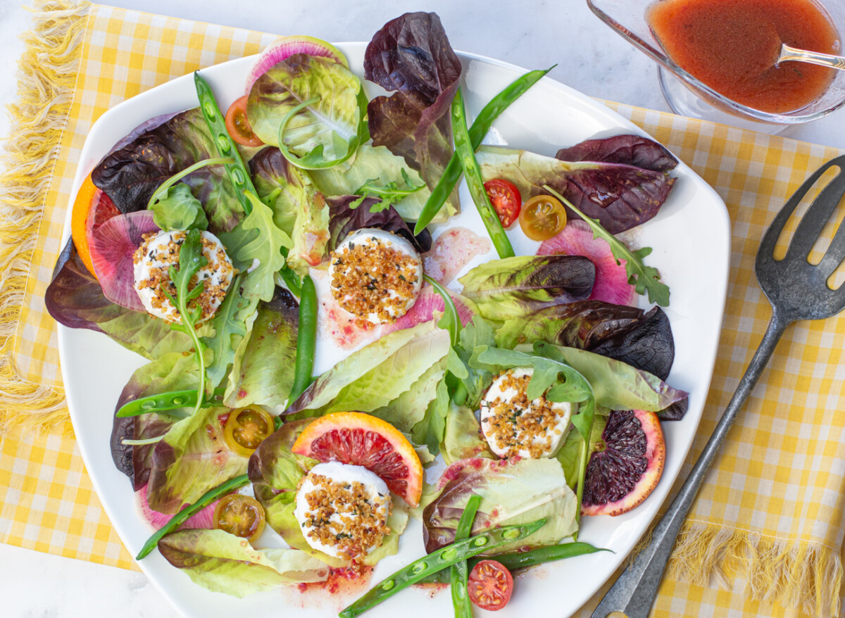 Goat Cheese Salad with Blood Orange Vinaigrette - Inspired by Alice Waters