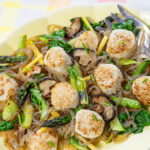 Sesame Sea Scallops with Gingery Asian-ish Glass Noodles