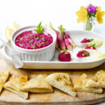 Karen's Roasted Beet Dip with Za'atar Bread Flatbreads