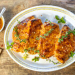 Brined & Grilled Perfect Chicken Breasts with Quick Buffalo Hot Sauce Glaze