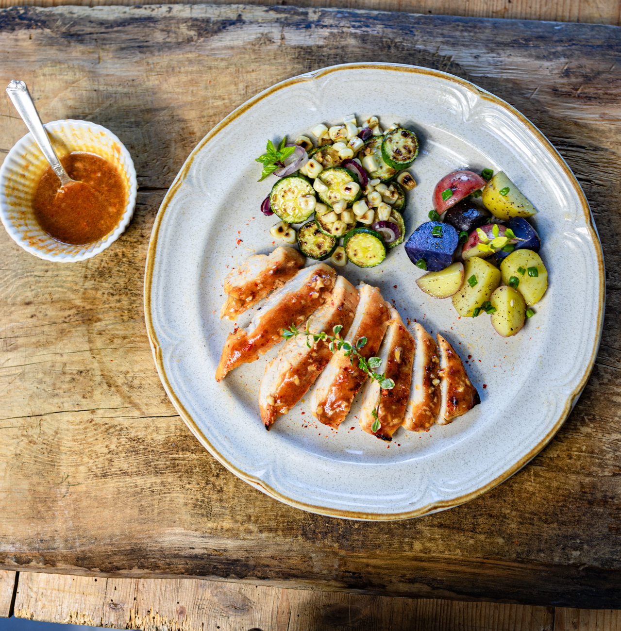 Brined &amp; Grilled Perfect Chicken Breasts with Quick Buffalo Hot Sauce Glaze - A Zest for Life