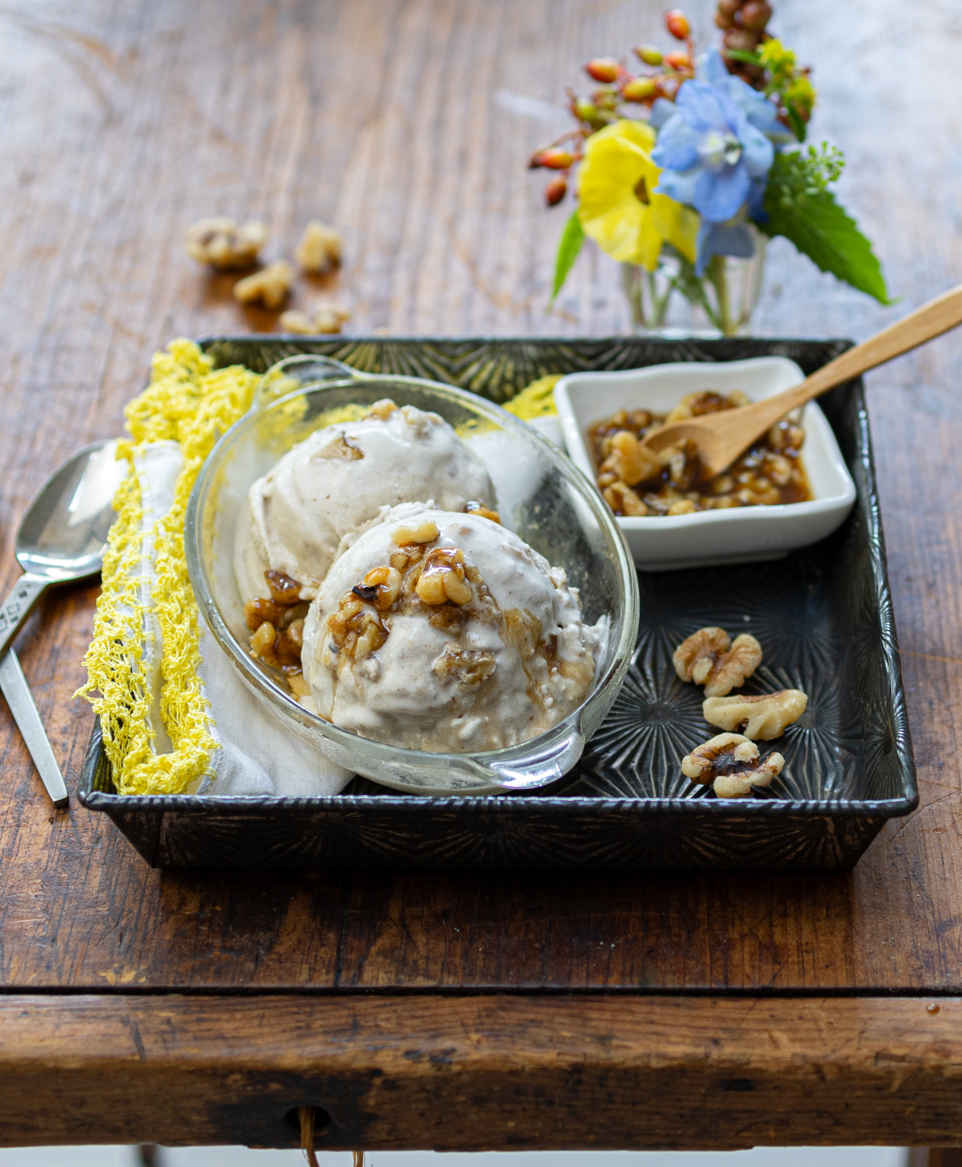 Maple Walnut Vegan Ice Cream with Wet-Walnut Stir In - A Zest for Life
