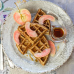 Karen's Fall Pink Applesauce Waffles