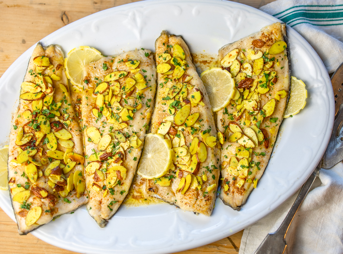 Weeknight "Fancy" Trout Almondine with Special Seasoned Almonds - A Zest for Life