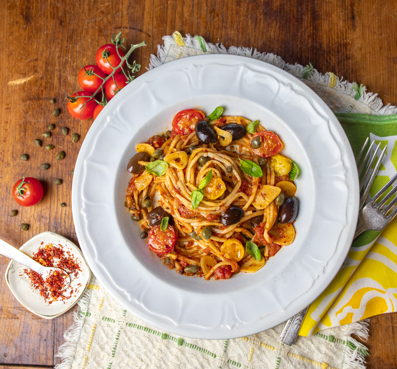 Karen's Hearts of Palm "Pasta" Puttanesca - A Zest for Life