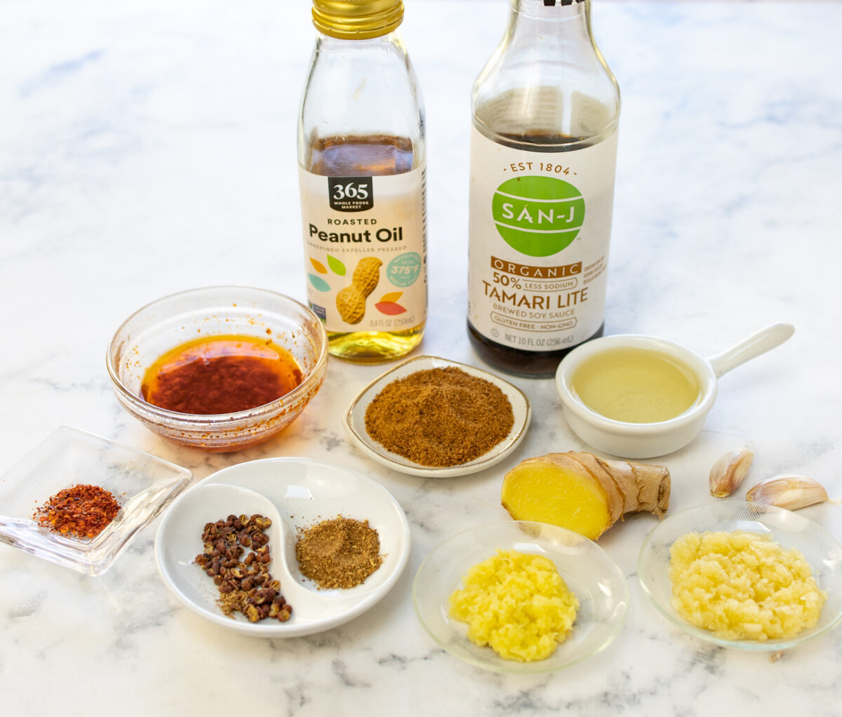 Ingredients for: The Ultimate Szechuan Stir-Fry Sauce ~ with Veggies with Rice Vermicelli