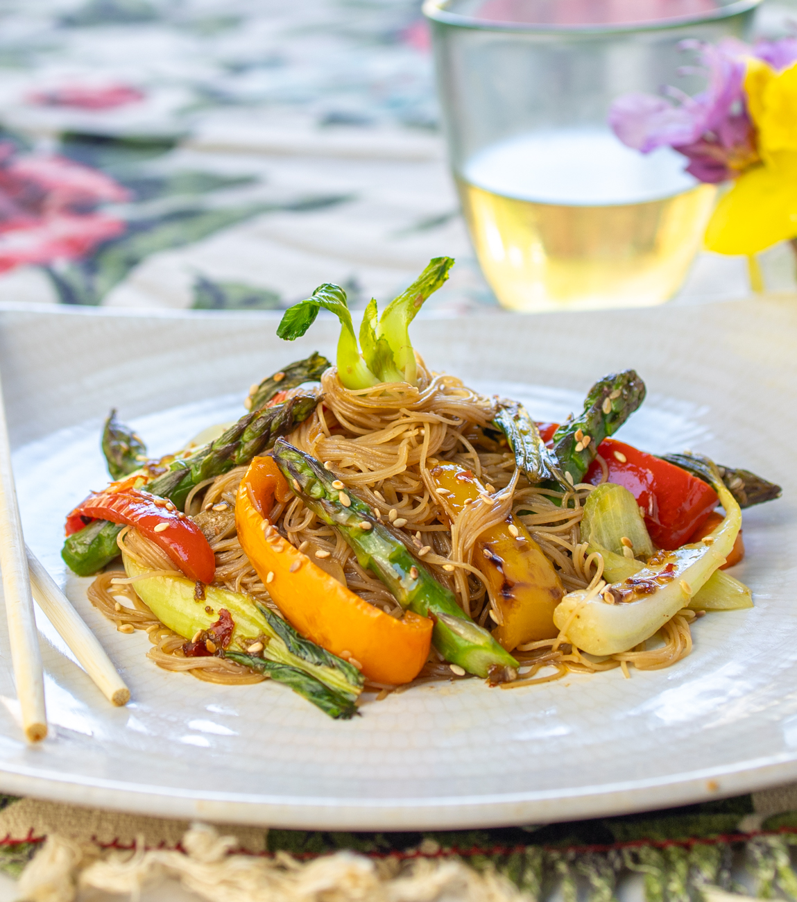 Sichuan Stir-Fry Veggies with Rice Vermicelli