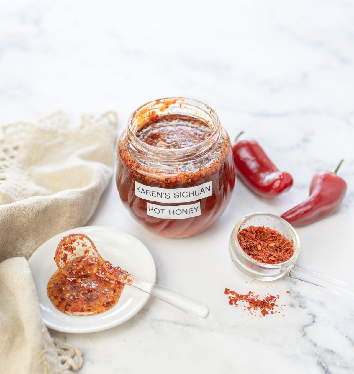 Karen's Hot Honey with Dried Chiles & Fresh Pepper Option