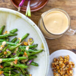 Grilled Green Beans With Miso-Cashew Dressing