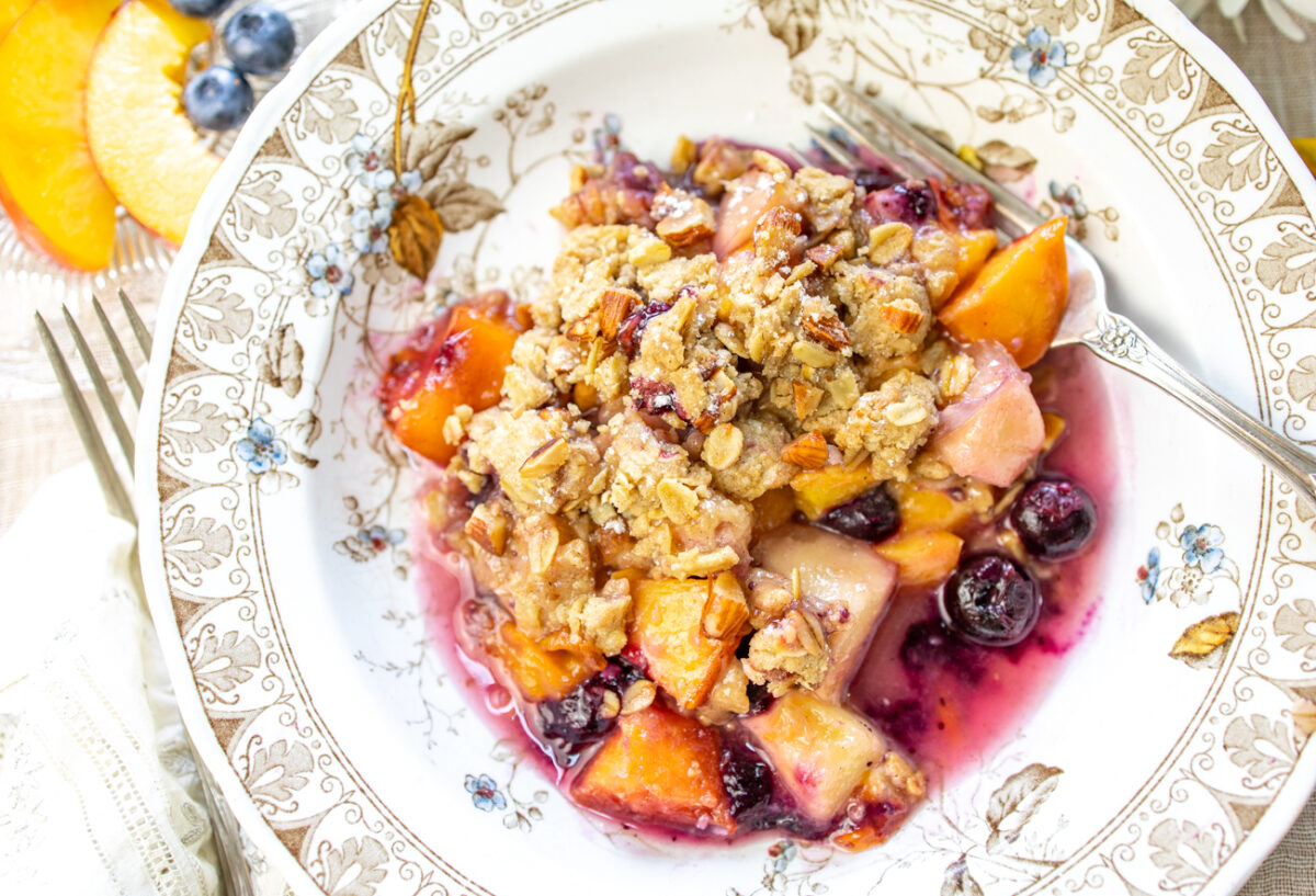 Karen's Nectarine & Blueberry Almond Crisp - Gluten Free