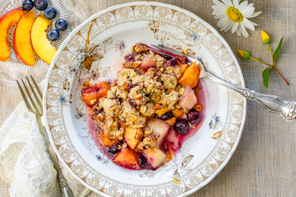 Karen's Nectarine & Blueberry Almond Crisp - Gluten Free