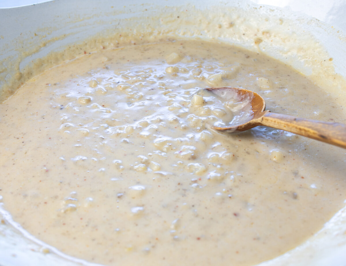 The Cream Sauce for the base of the Vegan Asian FlairCreamed Spinach