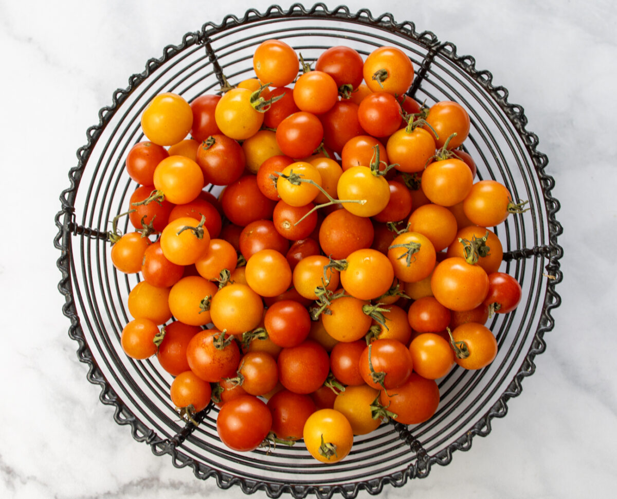 y tomatoes for Karen's Cherry Tomato Skillet Frittata