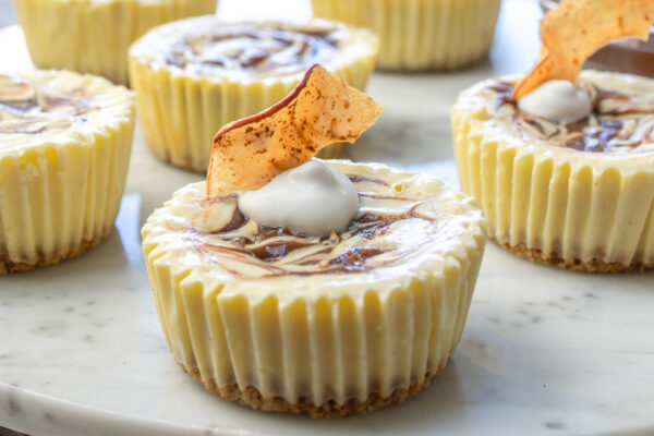 Apple Butter Mini Cheesecakes... made with cottage cheese!