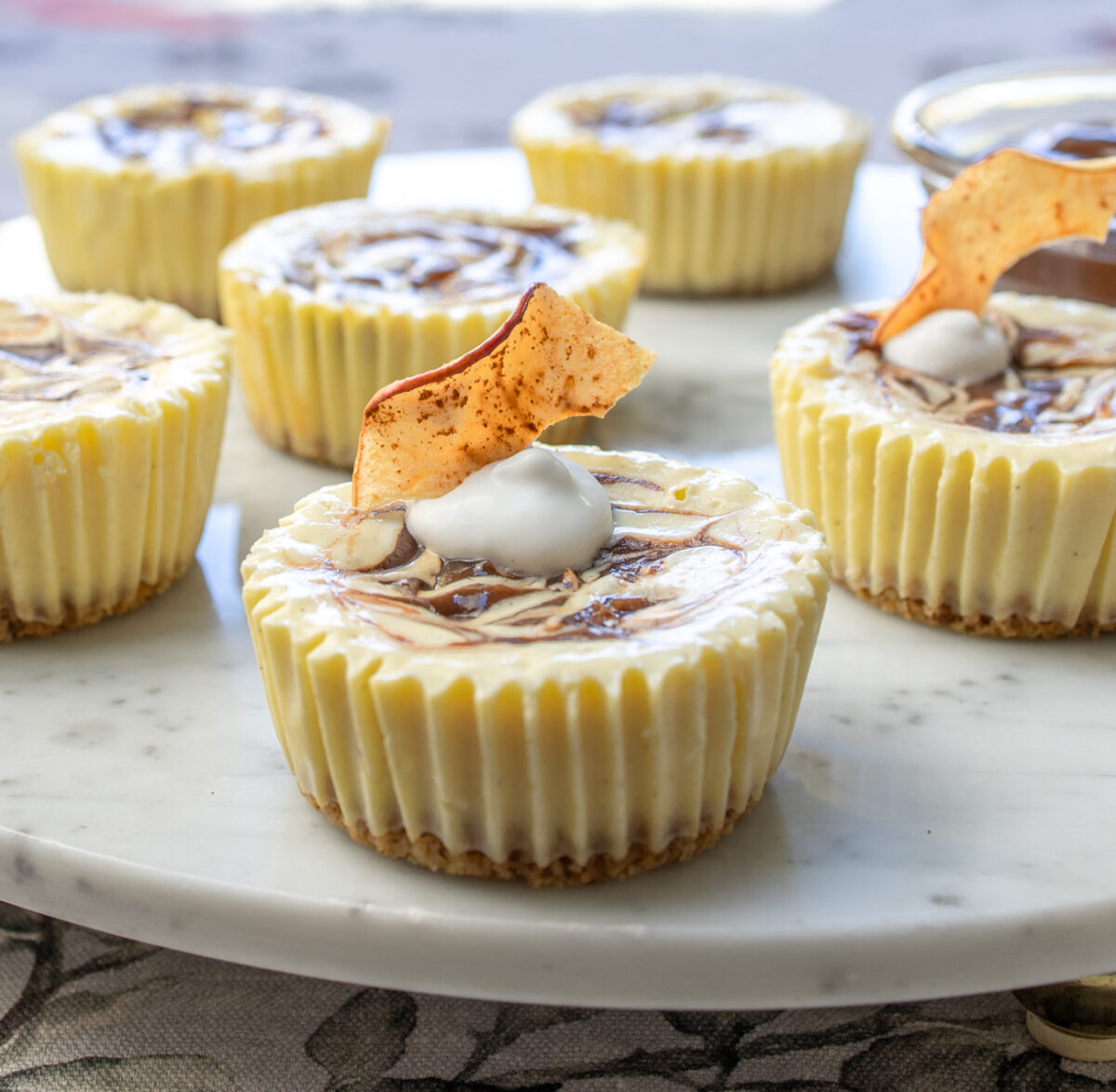 Apple Butter Mini Cheesecakes... made with cottage cheese!