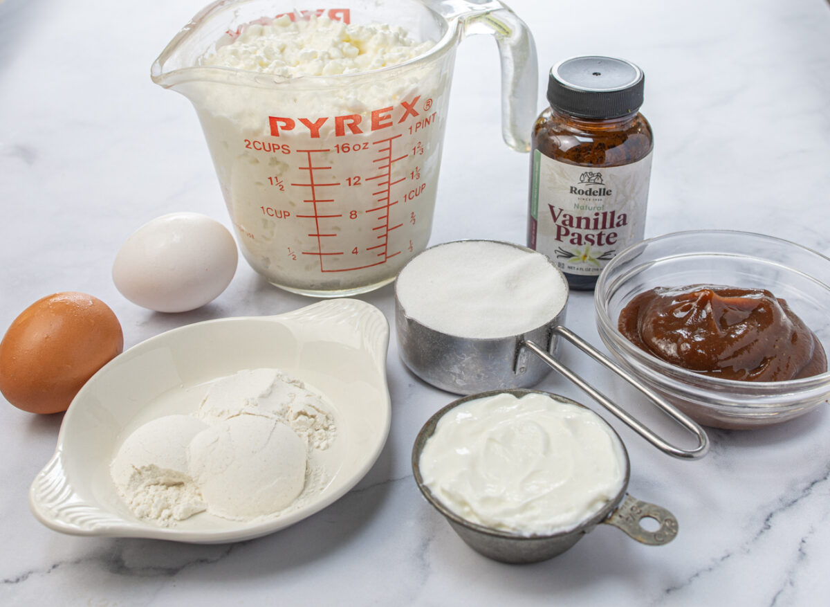 Filling Ingredients for: Apple Butter Mini Cheesecakes... made with cottage cheese!