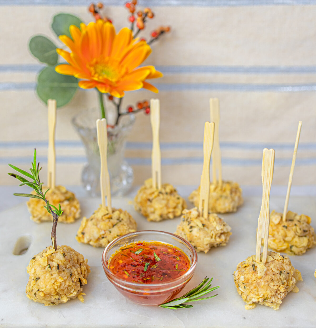 Rosemary Potato Chip Crusted Chicken Appetizer