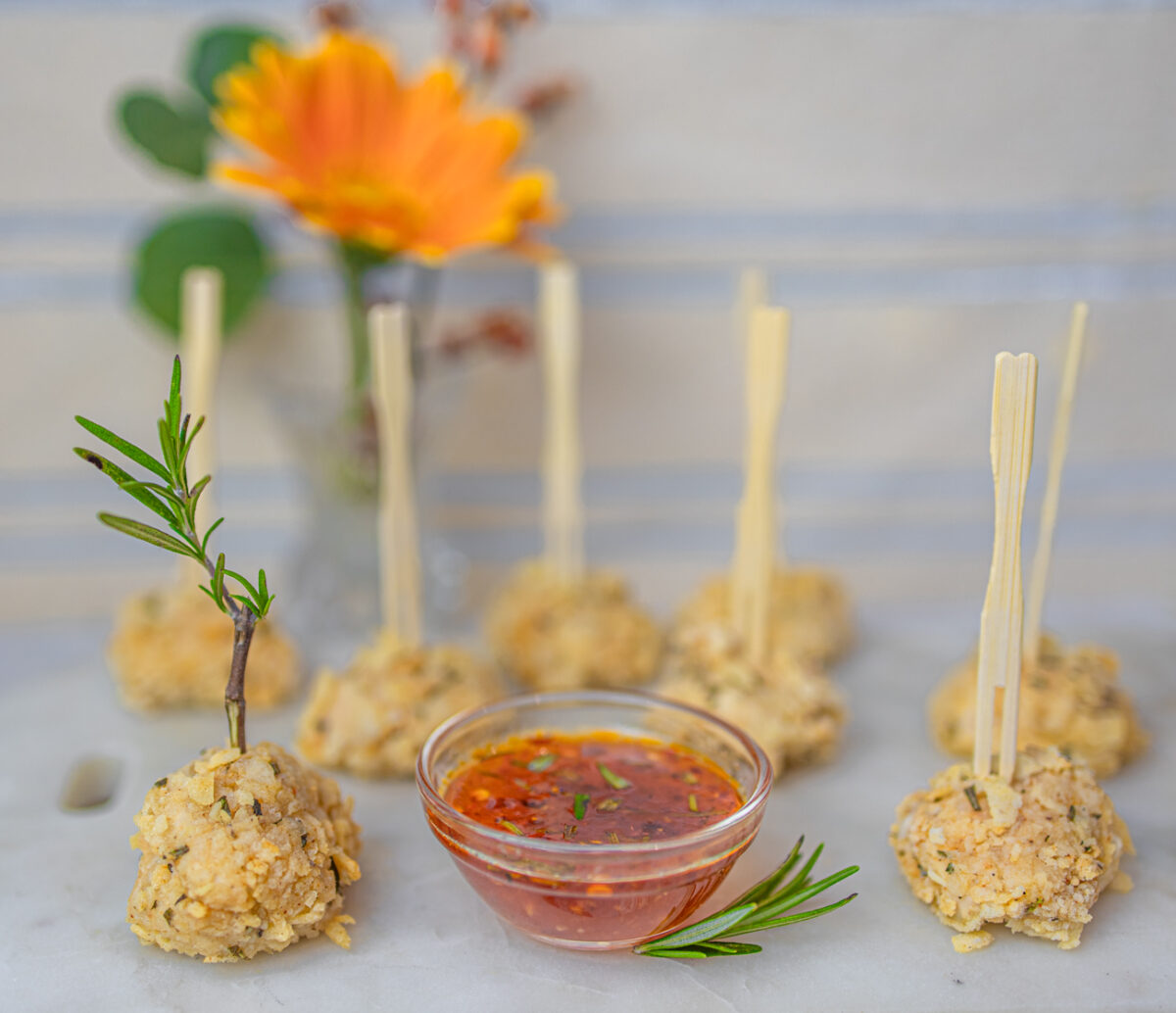 Rosemary Potato Chip Crusted Chicken Appetizer
