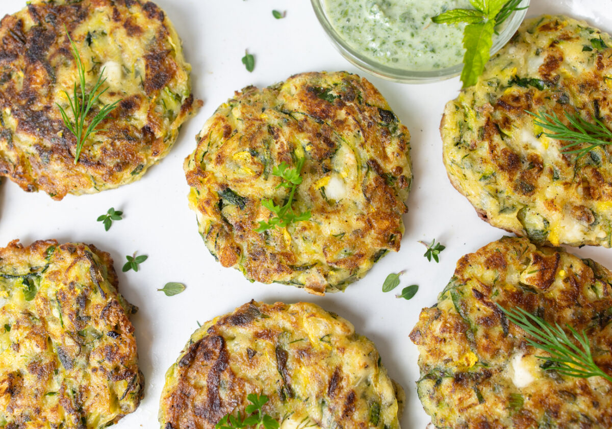 5 Herb Greek Zucchini Fritters