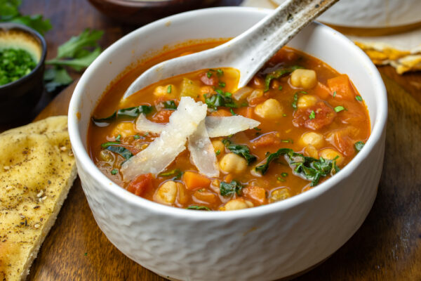 Middle Eastern Comforting Chickpea Soup with Falafel Seasonings