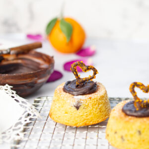 Individual Orange-Olive Oil Chocolate Chunk Cakes Gluten Free