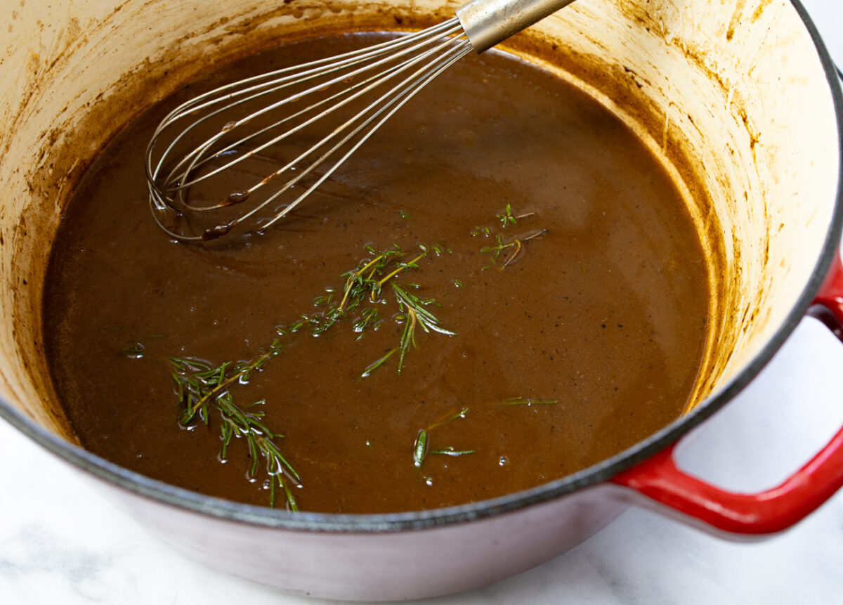 Karen's Gravy for Coq au Vin for Passover