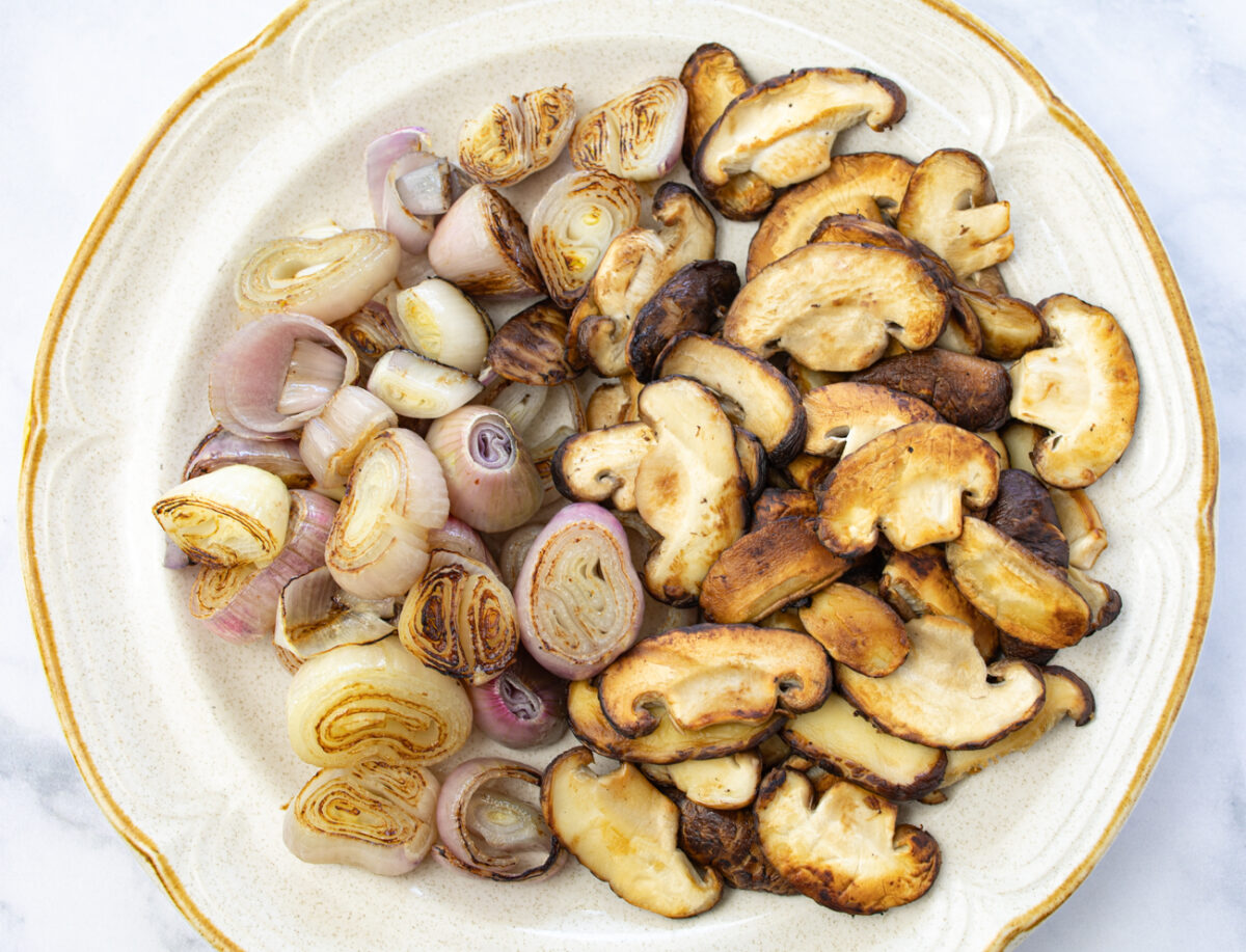 Sauté Shiitake Mushrooms until golden