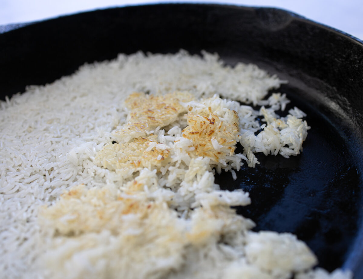 How to make crispy crust rice
