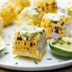 Barbeque Corn on the Grill with Herbal Jalapeño-Lime-Cheddar Slathering Butter
