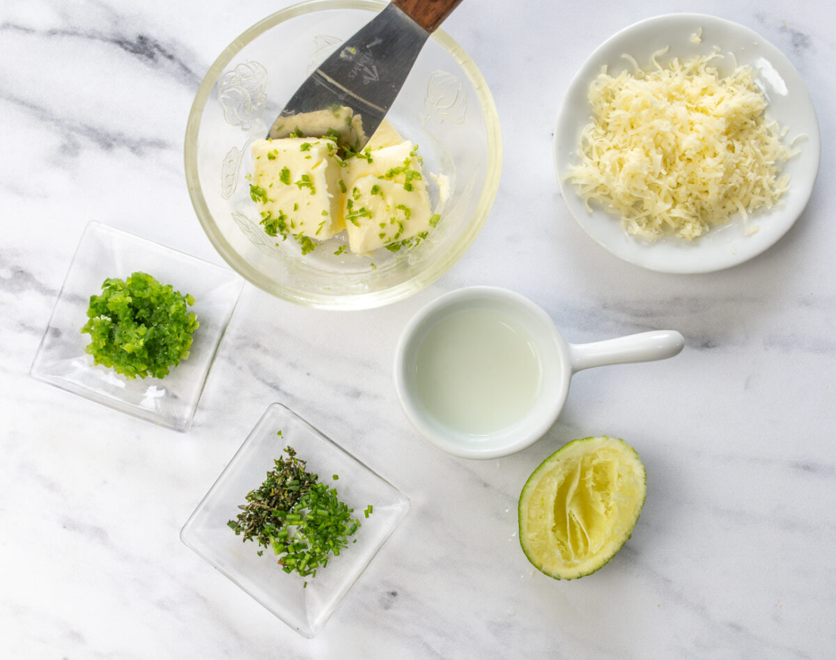 Herbal Jalapeño-Lime-Cheddar Slathering Butter for Grilled Corn