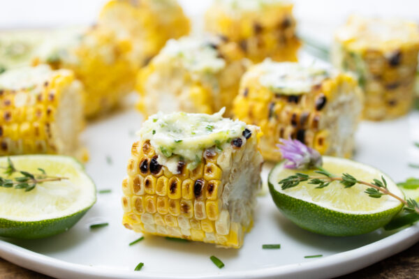 Barbecue Corn on the Grill with Two Slathering Butters