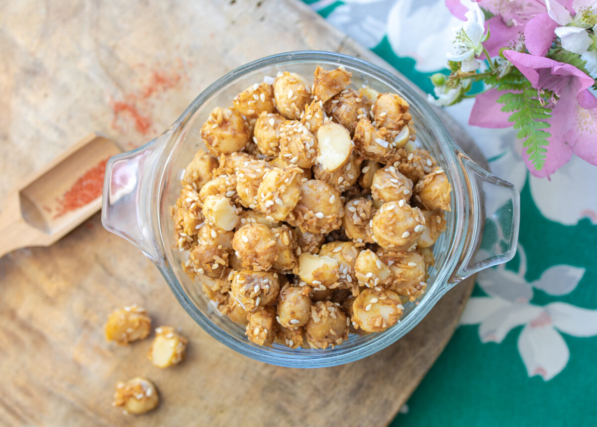 Hawaiian Coconut Toasted Macadamia Party Nuts