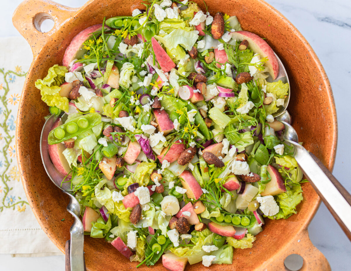 Sensational Summer Peach & Veggie Chopped Salad