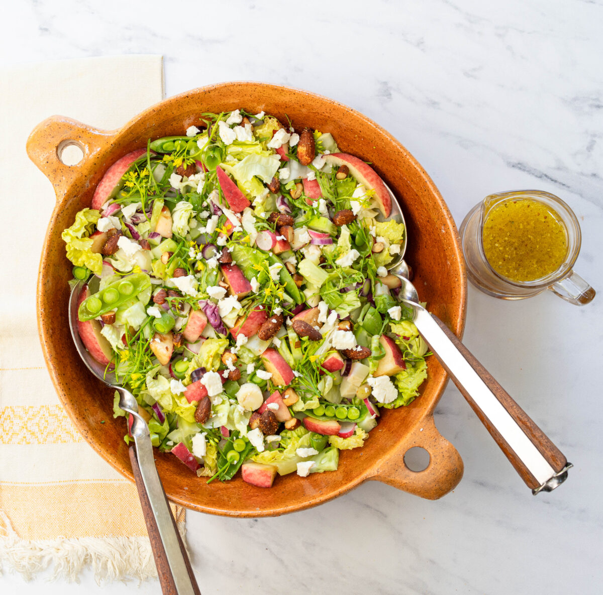 Sensational Summer Peach & Veggie Chopped Salad