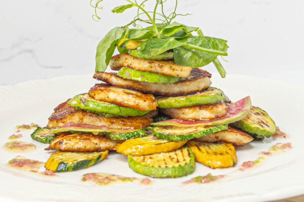Tower of Grilled Halloumi & Zucchini