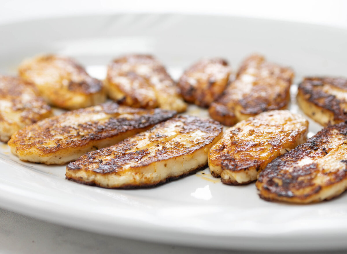 Grilled sliced & spiced Halloumi