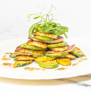 Tower of Grilled Halloumi & Zucchini