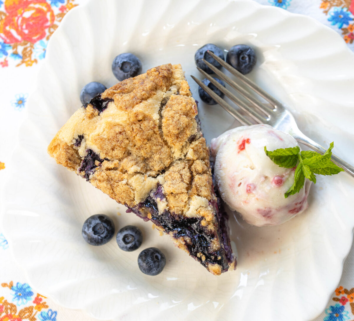 Best Blueberry Buckle with Warm Spices and Coconut Streusel - It's Gluten Free!