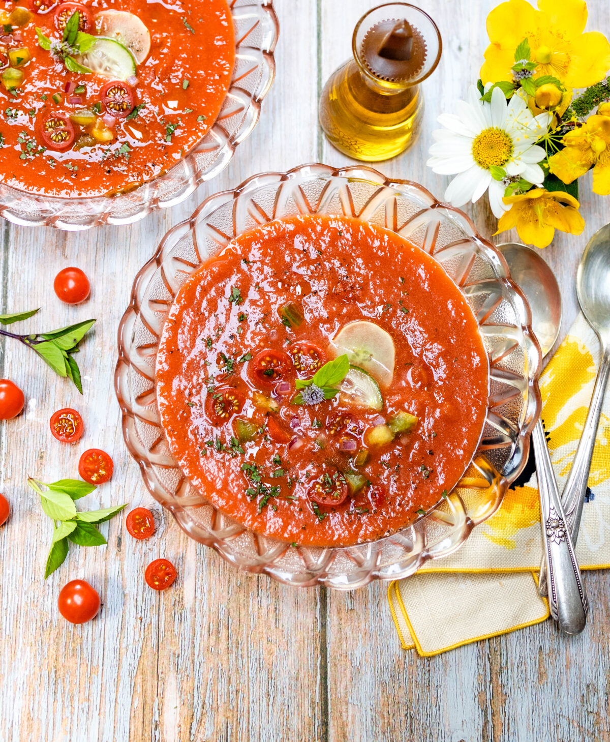 Karen's Quick Blender Heirloom Tomato Gazpacho